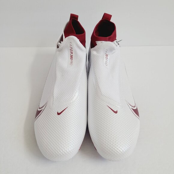 NEW Nike Vapor Edge Pro 360 Football Cleats CV6345-105 Size 14 White Burgandy - Picture 2 of 7